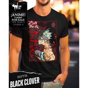 Black Clover Asta Anime T-Shirt | Asta Black Clover Tee | Manga Anime Shirt |